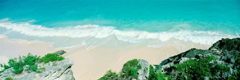 Framed Surf on the shore, Bermuda Print