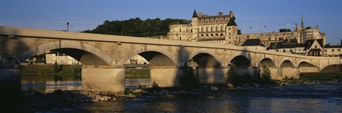 Framed Arch Bridge Near A Castle, Amboise Castle, Amboise, France Print