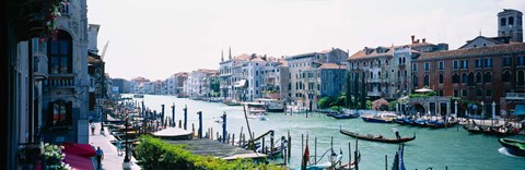 Framed Boats and Gondolas, Grand Canal, Venice, Italy Print
