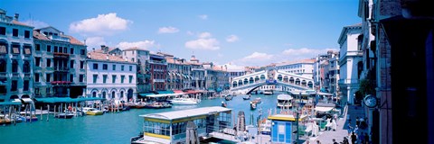 Framed Rialto and Grand Canal Venice Italy Print