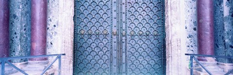 Framed Door Detail St Marks Square Venice Italy Print