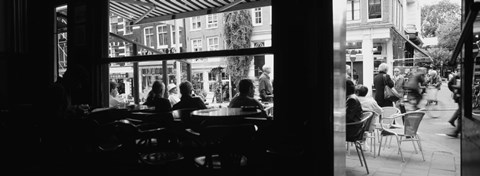 Framed Tourists In A Cafe, Amsterdam, Netherlands Print