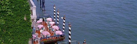 Framed Canal Side Cafe Venice Italy Print