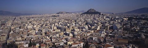 Framed View Of Licabetus Hill and City, Athens, Greece Print