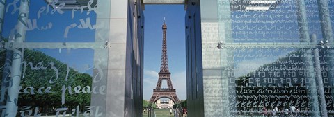 Framed Eiffel Tower through a Window, Paris, France Print