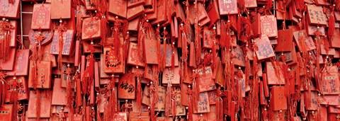Framed Prayer offerings at a temple, Dai Temple, Tai&#39;an, China Print