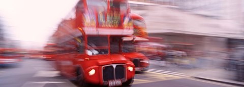Framed Double Decker Bus, London, England, United Kingdom Print