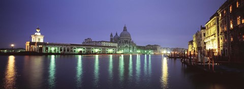 Framed Grand Canal, Venice, Italy (night) Print
