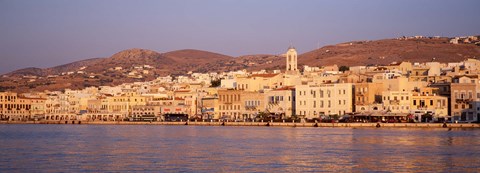 Framed Ermoupoli at sunset, Syros, Greece Print