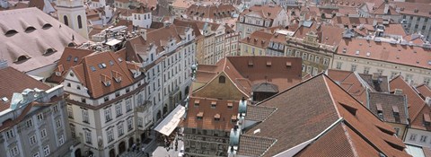 Framed View from old town hall, Prague, Czech Republic Print