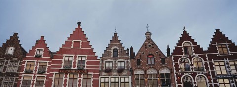 Framed Low angle view of buildings, Bruges, Belgium Print