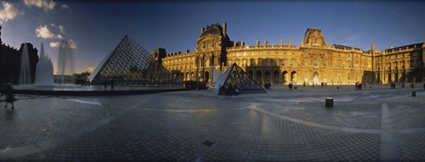 Framed Facade Of A Museum, Musee Du Louvre, Paris, France Print