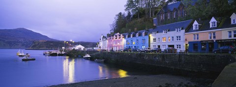 Framed Buildings On The Waterfront, Portree, Isle Of Skye, Scotland, United Kingdom Print