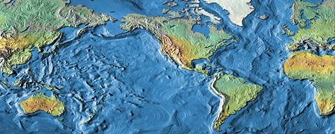 Framed World Map (horizontal) Print