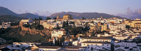 Framed High angle view of a town, Ronda, Andalucia, Spain Print