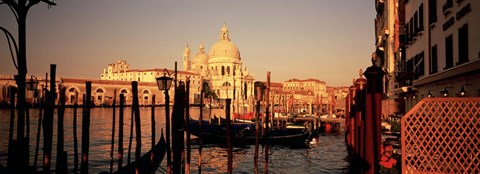 Framed Gondolas In A Canal, Venice, Italy Print