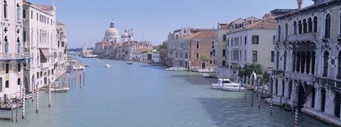 Framed Buildings Along A Canal, Santa Maria Della Salute, Venice, Italy Print
