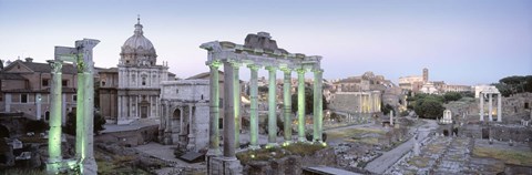 Framed Ruins of an old building, Rome, Italy Print