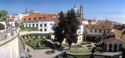 Framed High angle view of a garden, Vrtbovska Garden, Prague, Czech Republic Print