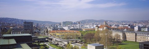 Framed High angle view of a city, Stuttgart, Germany Print