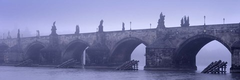 Framed Bridge over a river, Charles Bridge, Prague, Czech Republic Print