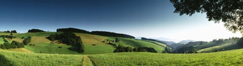 Framed Panoramic view of a landscape, St Margen, Black Forest, Germany Print