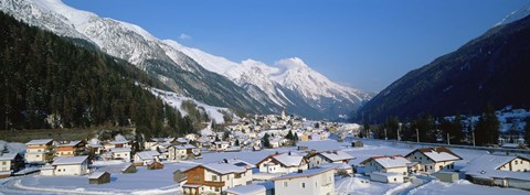 Framed High angle view of a town, Pettneu, Austria Print