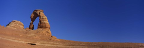 Framed Low angle view of a natural arch, Delicate arch, Arches National Park, Utah, USA Print