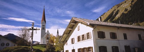 Framed Low Angle View Of A Church, Holzgau, Lechtal, Austria Print