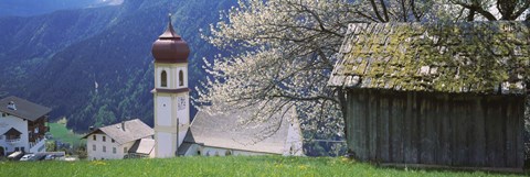 Framed Buildings on a hillside, Tirol, Austria Print