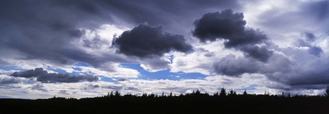 Framed Clouds over a landscape, Iceland Print