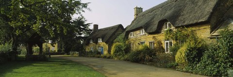 Framed Cottage in a village, Hidcote Bartrim, Gloucestershire, England Print