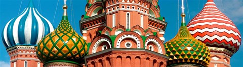 Framed Mid section view of a cathedral, St. Basil&#39;s Cathedral, Red Square, Moscow, Russia Print