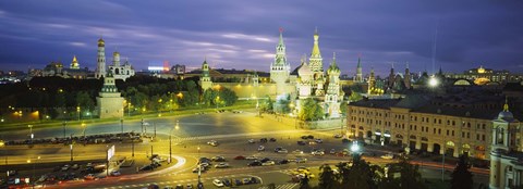 Framed High angle view of a town square, Red Square, Moscow, Russia Print