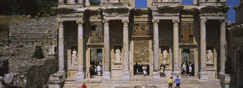 Framed Old ruins of Library At Epheses, Ephesus, Turkey Print