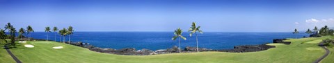 Framed Trees in a golf course, Kona Country Club Ocean Course, Kailua Kona, Hawaii Print