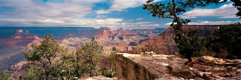 Framed Rock formations in a national park, Mather Point, Grand Canyon National Park, Arizona, USA Print