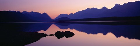 Framed Reflections, Upper Kananaskis Lake, Peter Lougheed Provincial Park, Kananaskis Country, Canadian Rockies, Alberta, Canada Print