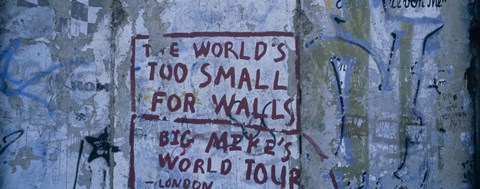 Framed Graffiti on a wall, Berlin Wall, Berlin, Germany Print