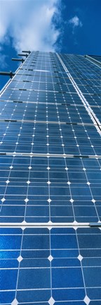 Framed Low angle view of solar panels, Germany Print