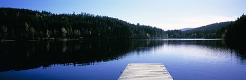 Framed Pier on a lake, Black Forest, Baden-Wurttemberg, Germany Print