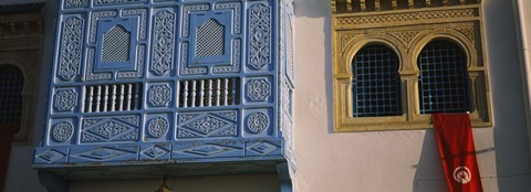 Framed Low angle view of a window of a building, Medina, Kairwan, Tunisia Print
