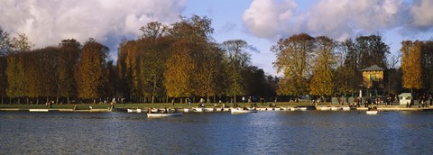 Framed Boats in a lake, Chateau de Versailles, Versailles, Yvelines, France Print