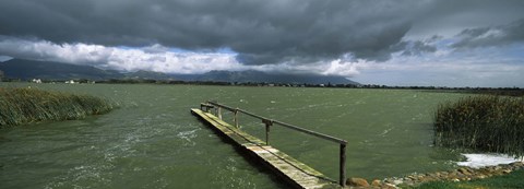 Framed Pier on the lake, Zeekoevlei Lake, Cape Town, Western Cape Province, South Africa Print