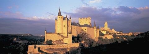 Framed Clouds over a castle, Alcazar Castle, Old Castile, Segovia, Madrid Province, Spain Print