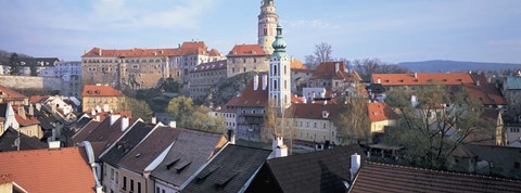 Framed High angle view of a town, Cesky Krumlov, South Bohemian Region, Czech Republic Print