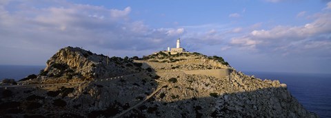 Framed Lighthouse at a seaside, Majorca, Spain Print