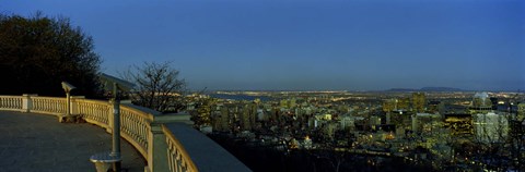 Framed City viewed from an observation point, Kondiaronk Belvedere, Mount Royal, Montreal, Quebec, Canada Print