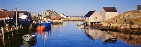 Framed Fishing village of Peggy&#39;s Cove, Nova Scotia, Canada Print