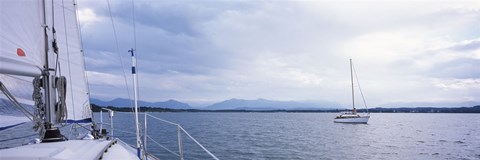 Framed Sailboats in a lake, Lake Starnberg, Munich, Bavaria, Germany Print